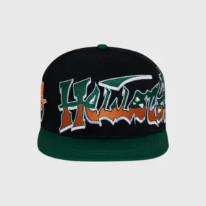 Hellstar Records Hat Snapback Green Black